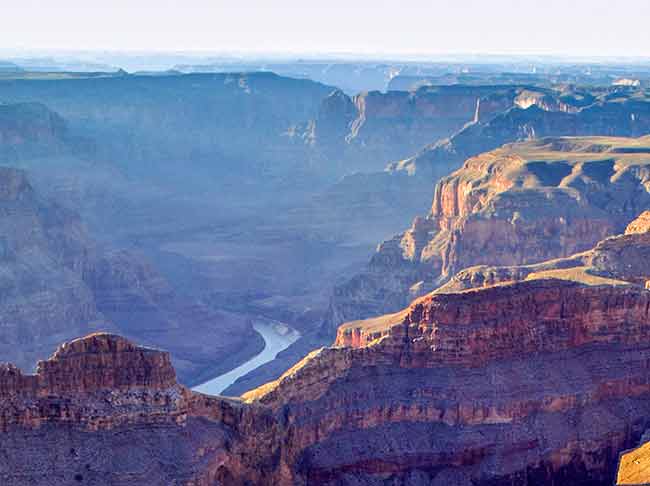 Flying over the Grand Canyon on the West Rim Air Only Tour